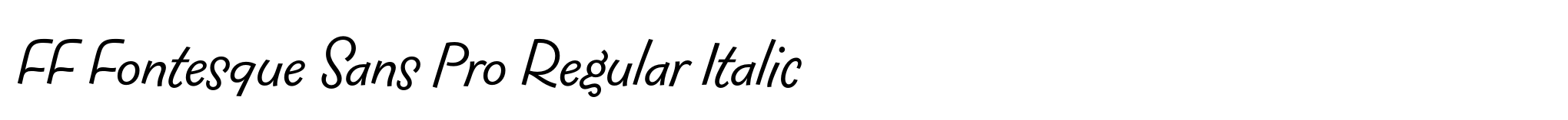 FF Fontesque Sans Pro Regular Italic image